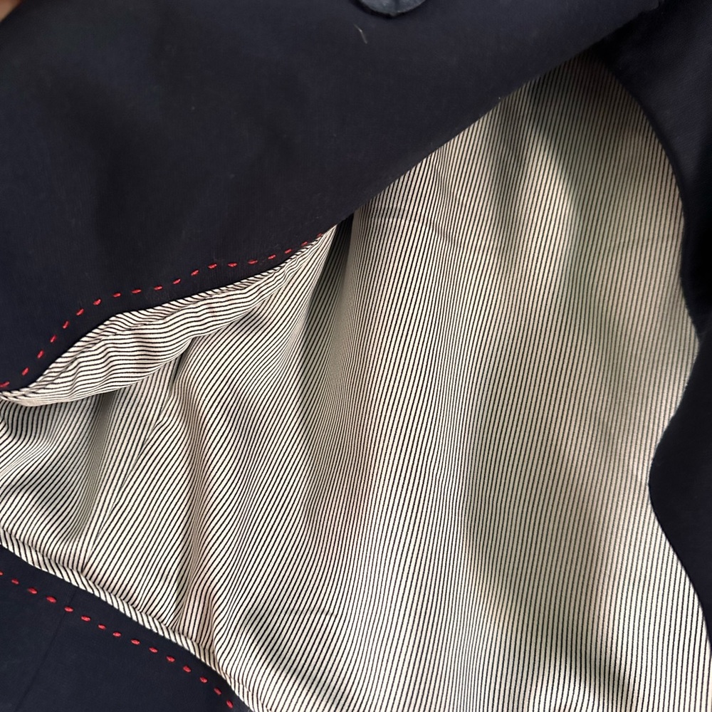 Alice + Olivia Black Navy Blazer with Bow Detail - Picture 5 of 16